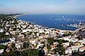 Aerial view of Provincetown, Massachusetts.