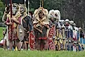 Roman legion display at the Roemerfest in the roman village of Augusta Ruarica located in Augst, Switzerland. Via Shutterstock / Franziska Guedel.