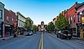 Brick buildings along the main street in Bardstown, Kentucky. Image credit Jason Busa via Shutterstock