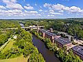 Blackstone River between the towns of Cumberland and Lincoln, Rhode Island.