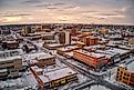Aerial view of Cheyenne in Wyoming.