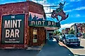 The Mint Bar in Sheridan, Wyoming, known as a legendary meeting place and the oldest bar in town. Editorial credit: Sandra Foyt / Shutterstock.com