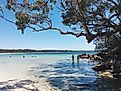 Green patch beach in Booderee National Park, NSW. 