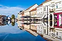 Scenic view of historic buildings and outdoor cafes in Koprivnica. (Editorial credit: Ivan Klindic / Shutterstock.com)