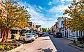 Street view in Woodstock, Illinois. Editorial credit: Nejdet Duzen / Shutterstock.com