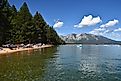 Boating in Emerald Bay on South Lake Tahoe in California