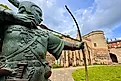 Robin Hood statue in Nottingham. Image credit: Bryan Dearsley 