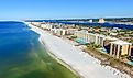 Aerial view of Fort Walton Beach, Florida.