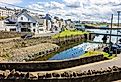 Views of the harbor in Portrush, Northern Ireland.