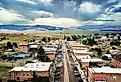 Aerial view of Philipsburg, Montana.