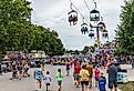 People attend the Iowa State Fair Des Moines, Iowa. Image credit David Papazian via Shutterstock