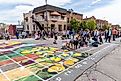 Chalk the Walk in Mount Vernon, Iowa. Image credit: Jessica Connery / Shutterstock