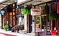 Shops in downtown Eureka Springs, Arkansas. Editorial credit: rjjones / Shutterstock.com.