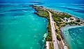 The Overseas Highway in the Florida Keys, also known as the Florida Keys Scenic Highway.