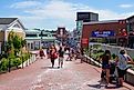 View of downtown Freeport, Maine. 