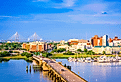 Road over the water by the harbor in Charleston, South Carolina.