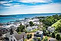 Mackinac Island view from Fort Mackinac in Michigan.