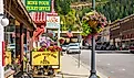 Main historic street through the 1800's Silver Valley mining town of Wallace. Editorial credit: Kirk Fisher / Shutterstock.com
