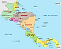 Map of Central America.