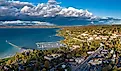 Aerial view of Petoskey, Northern Michigan.