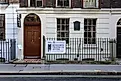 The exterior of Benjamin Franklin House, on Craven Street in London, UK. 