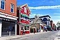 Historic Thames Street in Newport, Rhode Island. Editorial credit: George Wirt / Shutterstock.com.