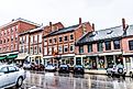 Local businesses line Main Street in Belfast, Maine. Image credit: Kristi Blokhin / Shutterstock.com.
