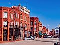 Sunny exterior view of the Guthrie old town