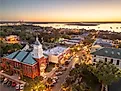 Aerial view of Fernandina Beach, Florida.