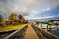 A trail along the Chesapeake Bay in St. Michaels, Maryland. Shutterstock.com