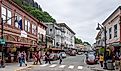 Downtown street in Juneau, Alaska. Image credit Jeff Whyte via Shutterstock