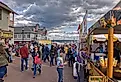 People enjoy the Annual Applefest, Bayfield, Wisconsin. Image credit Jacob Boomsma via Shutterstock