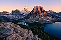 The Landscape of Mount Assiniboine, the Queen of Canadian Rockies, British Columbia. 