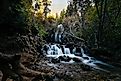 Hunter Creek Waterfall in autumn colors.