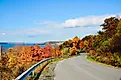 Scenic drive overlooking Cayuga Lake, the longest of New York's Finger Lakes. Credit: PQK / Shutterstock