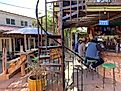 Outdoor bar in Marfa, Texas.