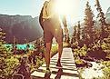 Hiking man in the mountains. Image credit Galyna Andrushko via shutterstock