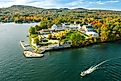 Fall colors at Lake George, New York. 