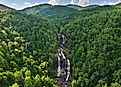Whitewater Falls in Nantahala National Forest, North Carolina.