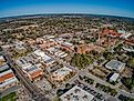 Aerial view of Huntsville, Texas. 