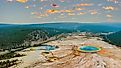 Grand Prismatic Spring at Yellowstone National Park. 