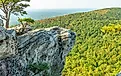 View from peak of Hanging Rock State Park , North Carolina.