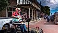 Country folk singer in Lebanon, Illinois. Image credit: RozenskiP / Shutterstock.com.