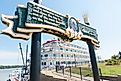 Riverboat American Eagle docked at Hannibal, Missouri. Editorial credit: Photos BrianScantlebury / Shutterstock.com/