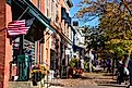 A charming sidewalk scene in Cold Spring, New York, on a crisp fall day. (Image credit: Joe Tabacca / Shutterstock.com)