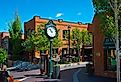 Historic Park City street clock in historic downtown Park City, Utah. Image credit Wangkun Jia via Shutterstock