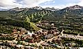 Aerial drone photo - Rugged Rocky Mountains of Breckenridge, Colorado.