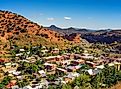 Aerial view of Bisbee, Arizona.
