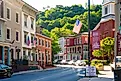 West Broadway in the historic town of Jim Thorpe, Pennsylvania.
