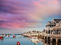 Beautiful seaside homes in Nantucket, Massachusetts.